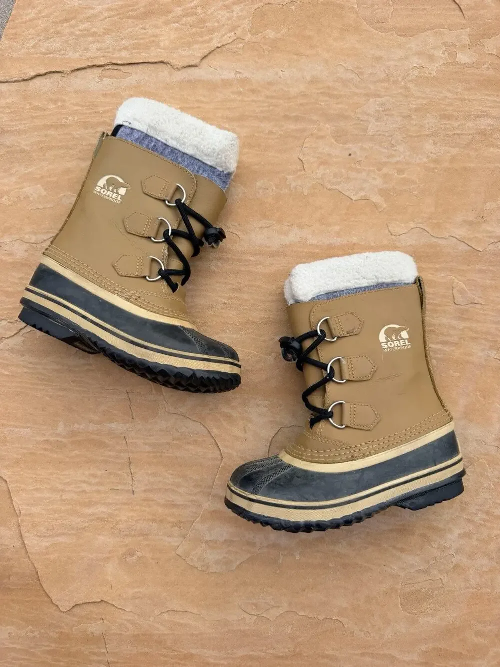 Sorel Yoot Pac TP Children Size 13 Waterproof Tan snow/winter Boots